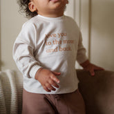 Love You To The Moon And Back - Organic Longsleeve Baby & Toddler shopatlasgrey 