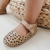Leather Boho Mary Janes | Color 'Tan' Shoes Consciously Baby 