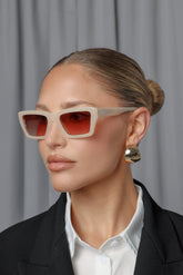 Fairfax | Frosted Ivory/ Brown Fade Sunglasses Otra Eyewear 