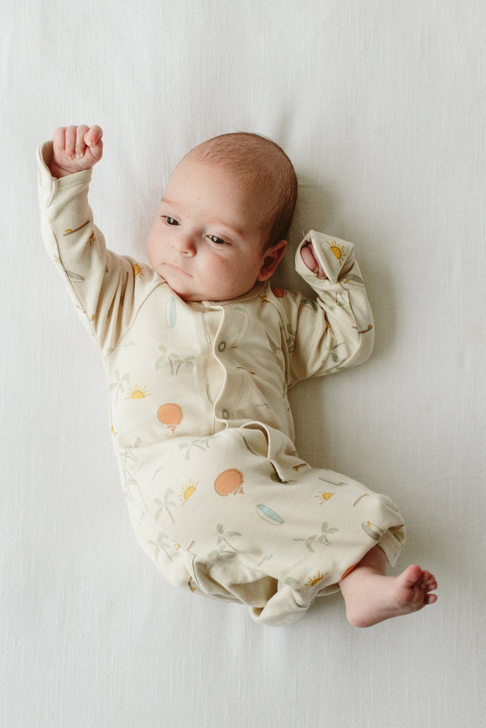 24 HOUR CONVERTIBLE GOWN | SURF'S UP Baby Gowns goumikids NB 