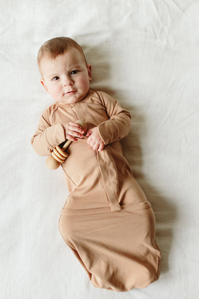 24 HOUR CONVERTIBLE GOWN | SANDSTONE Baby Gowns goumikids NB 