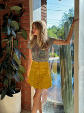 Marcia Suede Petal Skirt in Mustard The Label stoned immaculate 