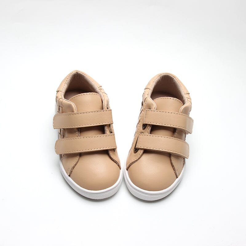 Leather Woven Sneaker | Color 'Honey' Shoes Consciously Baby 
