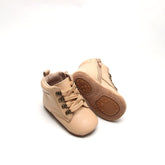 Leather Combat Boot | Color 'Honey' Shoes Consciously Baby 2 (Soft Sole) 