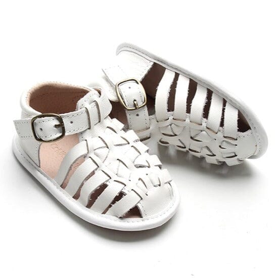 Leather Indie Sandal | Color 'Cotton' | Soft Sole Shoes Consciously Baby 2 (3 - 6 months) 