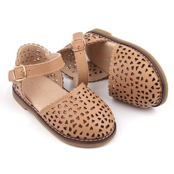 Leather Pocket Sandal | Color 'Tan' | Hard Sole Shoes Consciously Baby 5 (12 - 18 months) 