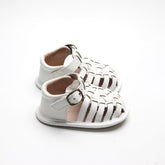 Leather Indie Sandal | Color 'Cotton' | Soft Sole Shoes Consciously Baby 