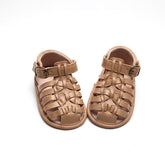 Leather Indie Sandal | Color 'Tan' | Soft Sole Shoes Consciously Baby 