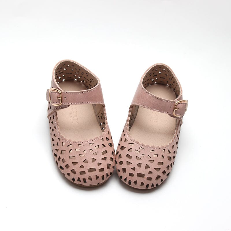 Leather Boho Mary Janes | Color 'Rosewater' Shoes Consciously Baby 