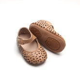 Leather Boho Mary Janes | Color 'Tan' Shoes Consciously Baby 2 (Soft Sole) 