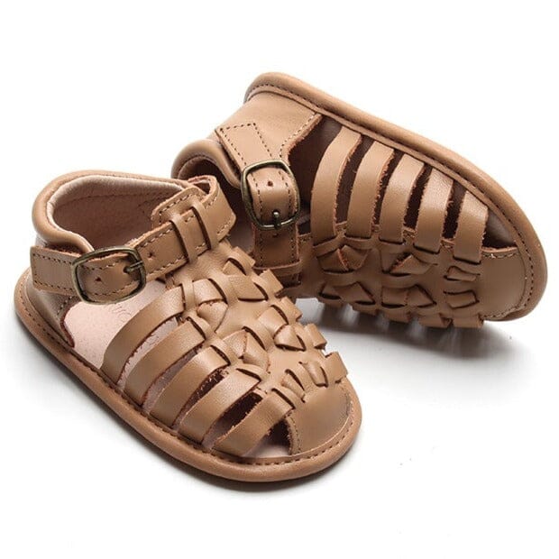 Leather Indie Sandal | Color 'Tan' | Soft Sole Shoes Consciously Baby 2 (3 - 6 months) 