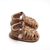 Leather Indie Sandal | Color 'Tan' | Soft Sole Shoes Consciously Baby 