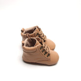 Leather Combat Boot | Color 'Tan' Shoes Consciously Baby 2 (Soft Sole) 