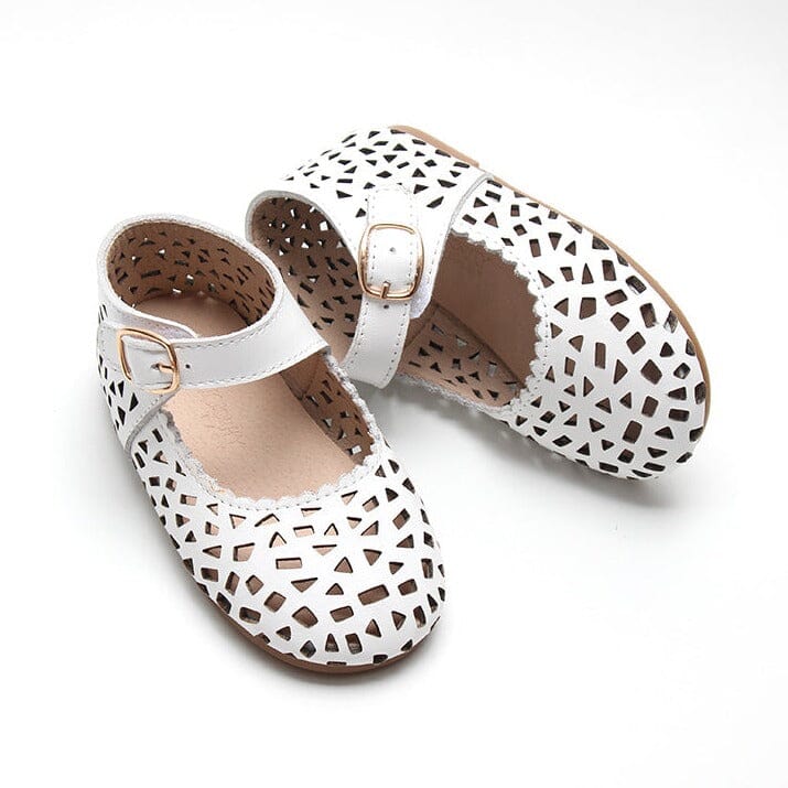 Leather Boho Mary Janes | Color 'Cotton' Shoes Consciously Baby 