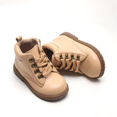 Leather Combat Boot | Color 'Honey' Shoes Consciously Baby 5 (Hard Sole) 