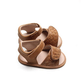 Leather Woven Sandal | Color 'Walnut' | Soft Sole Shoes Consciously Baby 