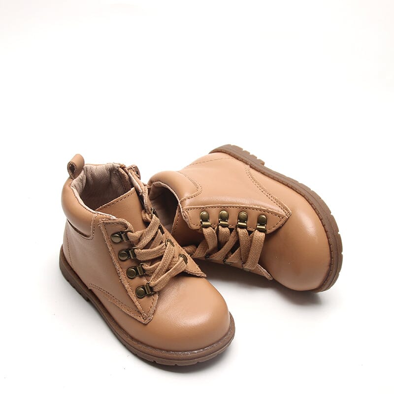 Leather Combat Boot | Color 'Tan' Shoes Consciously Baby 