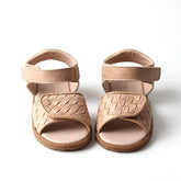 Leather Woven Sandal | Color 'Stone' | Hard Sole Shoes Consciously Baby 