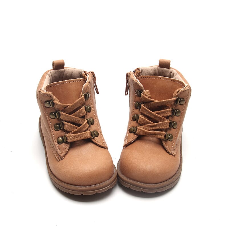 Leather Combat Boot | Color 'Sand' Shoes Consciously Baby 2 (Soft Sole) 