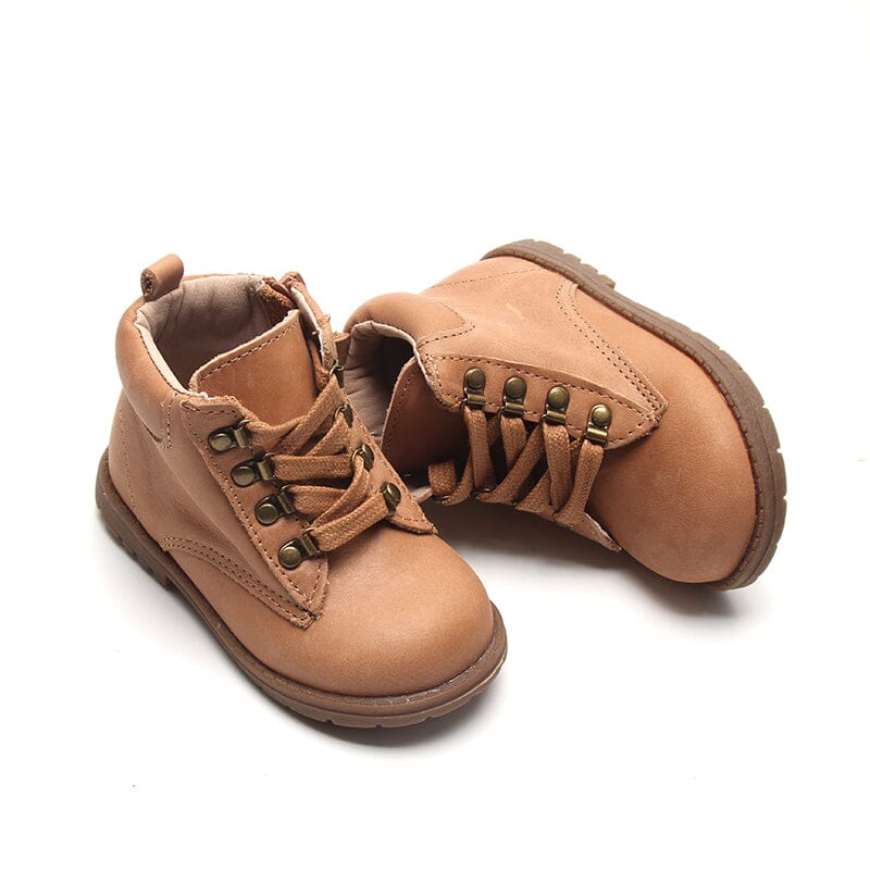 Leather Combat Boot | Color 'Sand' Shoes Consciously Baby 