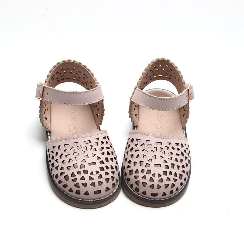 Leather Pocket Sandal | Color 'Dusty Pink' | Hard Sole Shoes Consciously Baby 