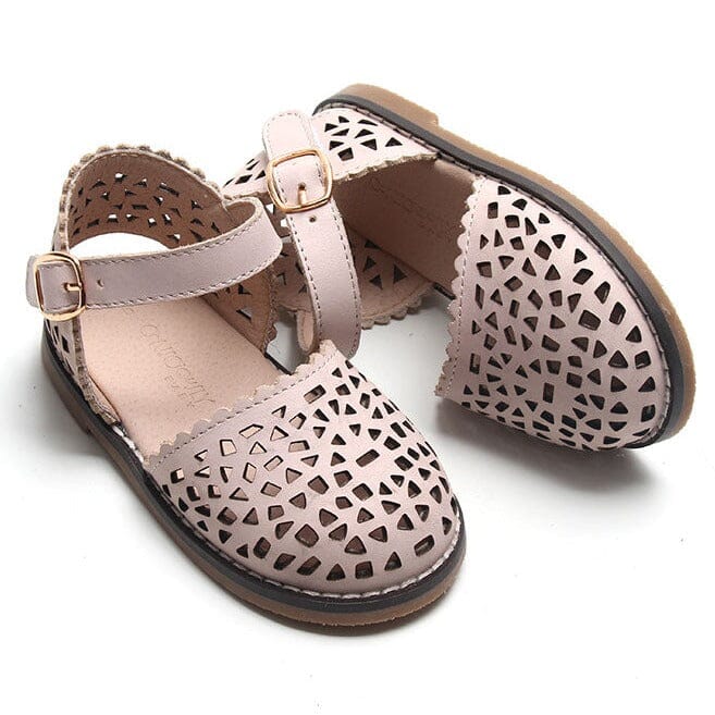 Leather Pocket Sandal | Color 'Dusty Pink' | Hard Sole Shoes Consciously Baby 5 (12 - 18 months) 