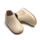Leather Chelsea Boot | Color 'Bone' | Soft Sole Mitts & Booties Consciously Baby 