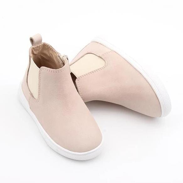 Waxed Leather Chelsea Boot | Color 'Vail Cream' | Hard Sole Shoes Consciously Baby 5 (12 - 18 months) 