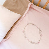 Wreath Embr. Double Sided Blanket - Pink Blanket MON AMI 