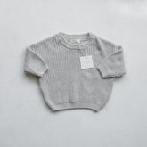 Chunky Knit Sweater shopatlasgrey Pale Gray 0-3M 