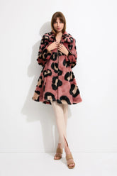 La Farfalla Coat | Rose Leopard Coats Unreal Fur 