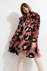 La Farfalla Coat | Rose Leopard Coats Unreal Fur 