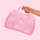 Retro Basket | Large Bubblegum Pink Purses & Clutches Sun Jellies 