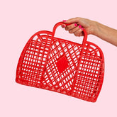 Retro Basket | Large Red Purses & Clutches Sun Jellies 