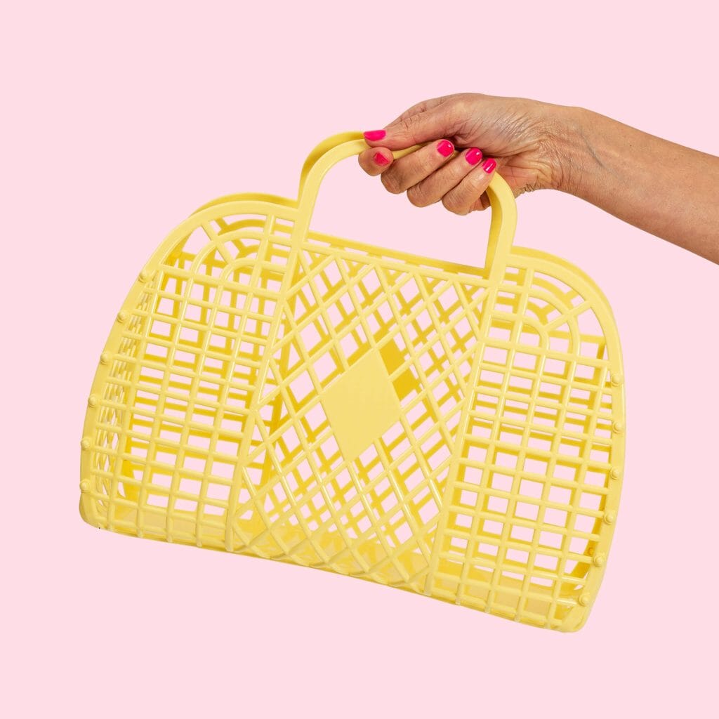 Retro Basket | Large Yellow Purses & Clutches Sun Jellies 