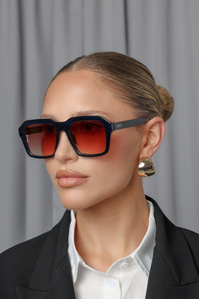 Lennox | Transparent Navy/ Brown Fade Sunglasses Otra Eyewear 