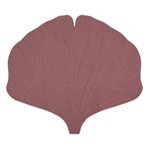 Linen “Dirty Pink” Ginkgo Leaf Mat Mat moimili.us 