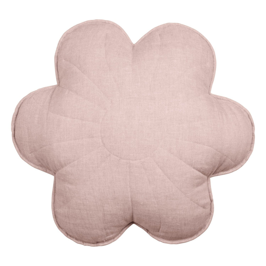 Linen "Powder Rose" Flower Pillow Cushion moimili.us 