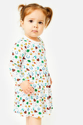 Stretchy Long Sleeve Twirl Dress - Lucky Charms by Clover Baby & Kids Dresses Clover Baby & Kids 