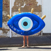 Luxe Lie-On Float Greek Eye Blue SunnyLife 
