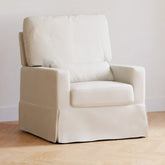 Crawford Pillowback Comfort Swivel Glider - Cream Eco-Weave Rocking Chairs NAMESAKE 