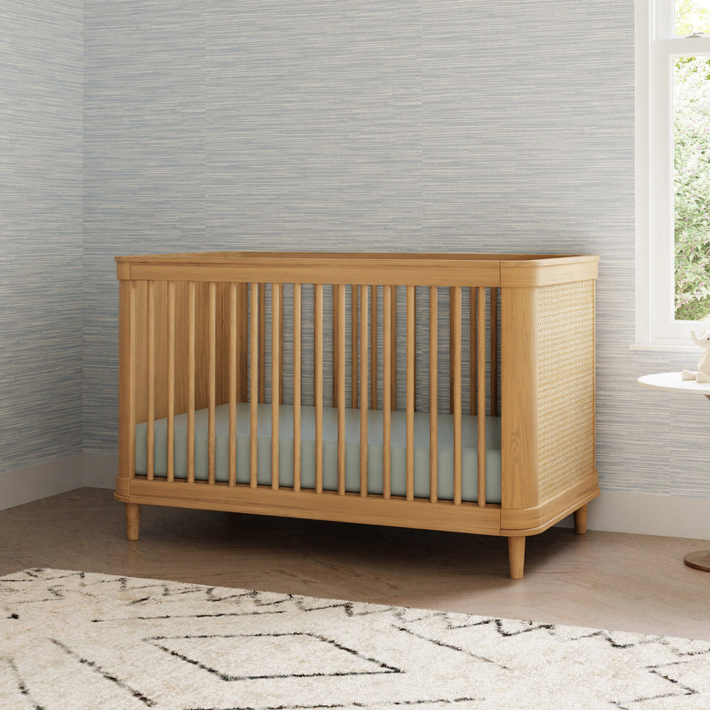 Marin with Cane 3-in-1 Convertible Crib | Honey Cribs & Toddler Beds Namesake 