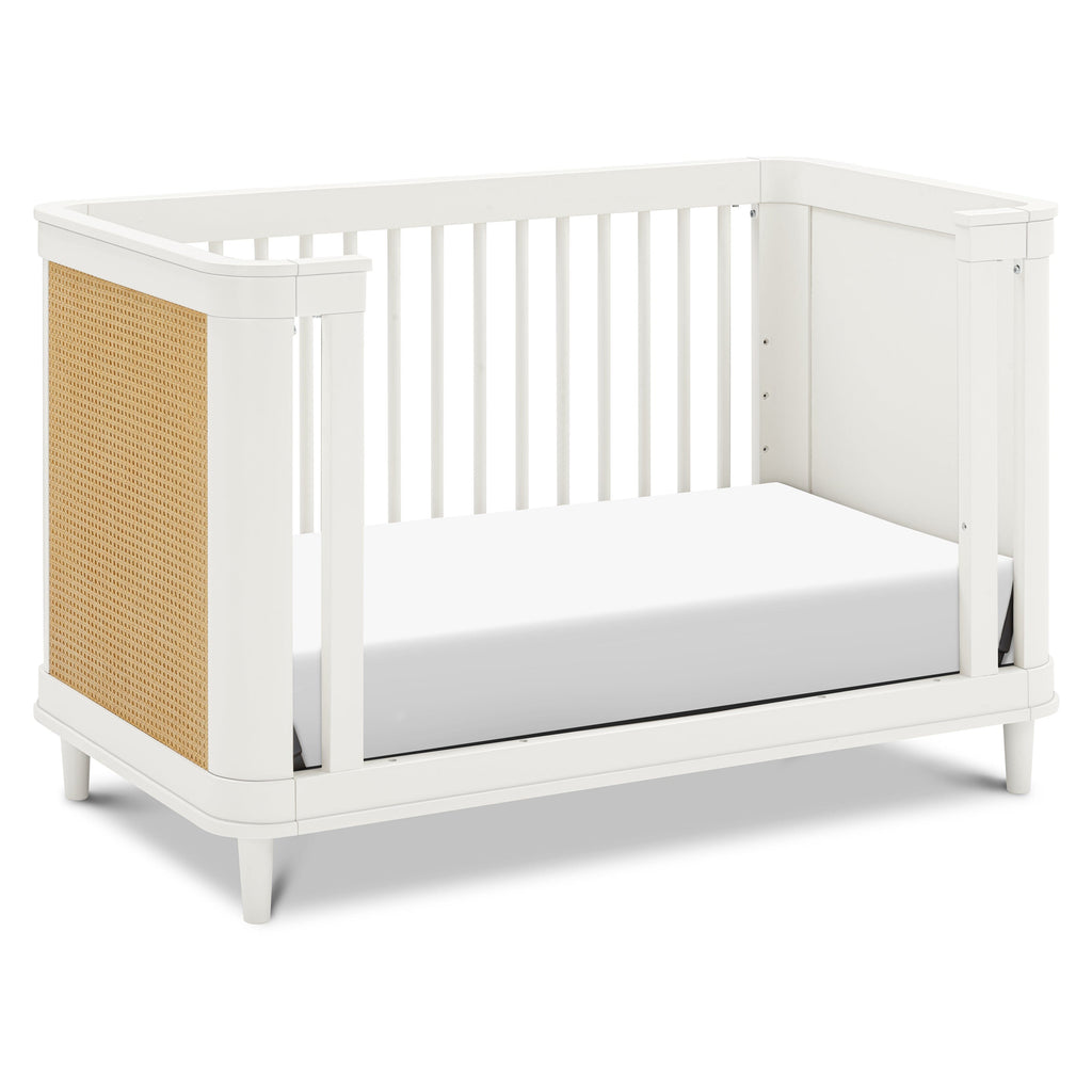 Marin with Cane 3-in-1 Convertible Crib | Warm White Cribs & Toddler Beds Namesake 