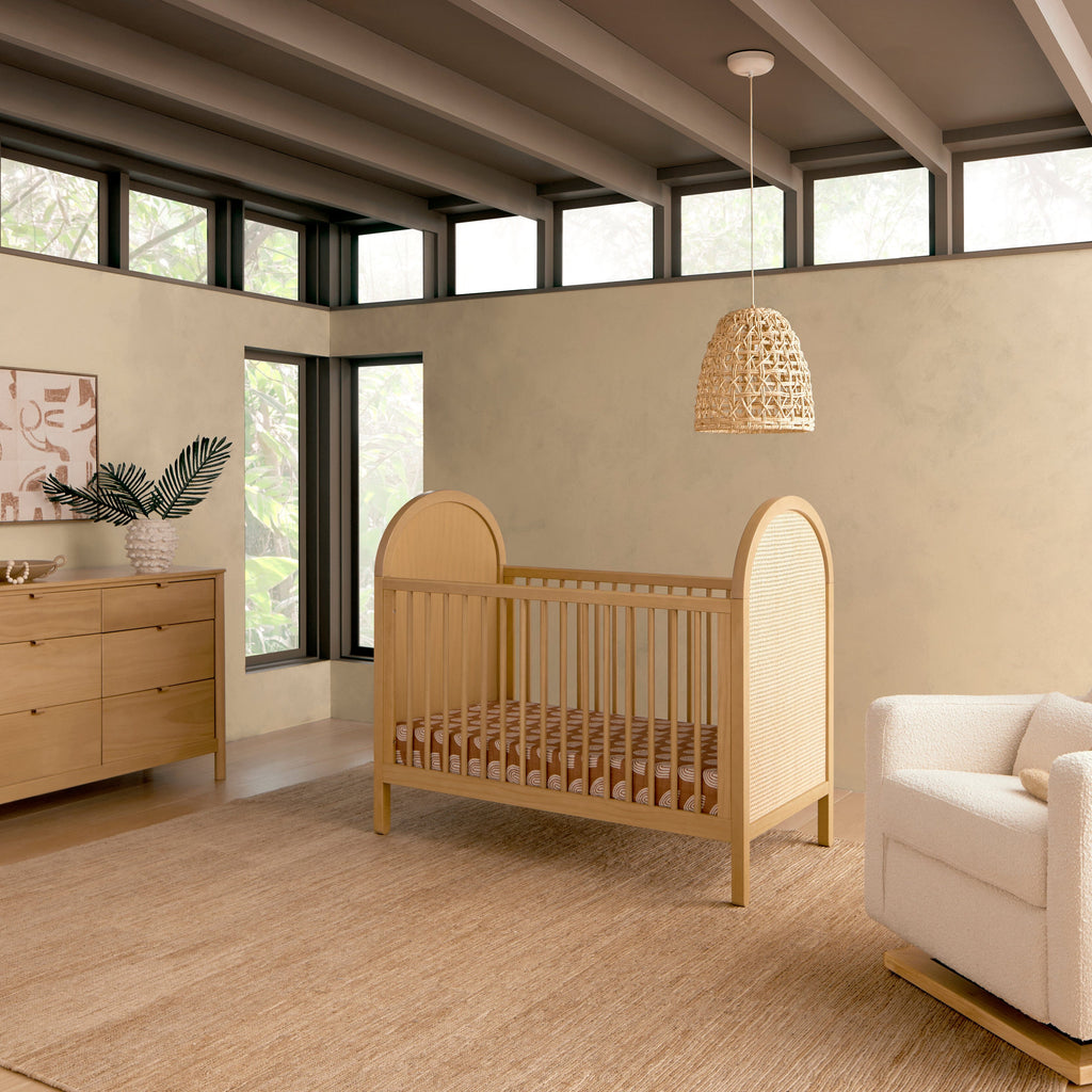 Bondi Cane 3-in-1 Convertible Crib | Honey Cribs & Toddler Beds Babyletto 