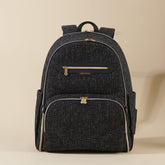 Tweed Luxe Foldable Diaper Backpack Diaper Backpack SUNVENO Black 