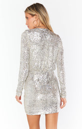 Party Hop Dress | Platinum Sequins Dresses Show Me Your Mumu 