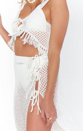 St Lucia Top | White Crochet Cover Ups Show Me Your Mumu XS White 