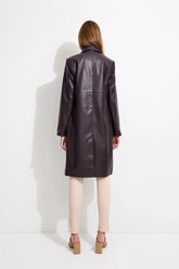 Mack Trench Coat | Aubergine Coats Unreal Fur 