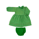 Mini Drew Dress in Festive Green Dress Folklore Las Niñas 