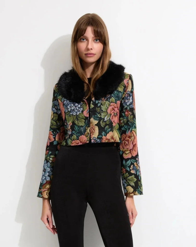 Monarch Cropped Jacket | Tapestry Jackets Unreal Fur 